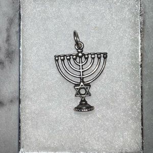 925 Sterling Silver Menorah Pendant